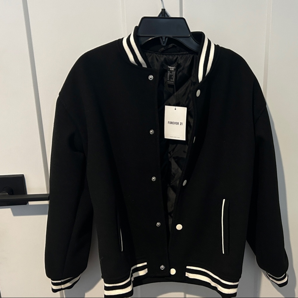 Forever 21 Black Varsity Jacket
